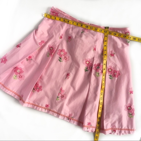 Cynthia Steffe Pink Embroidered Lined Skirt - Picture 5 of 5